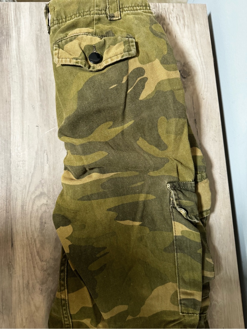 Topshop Olive Camo Straight-Leg Cargo Jeans - Picture 12 of 12